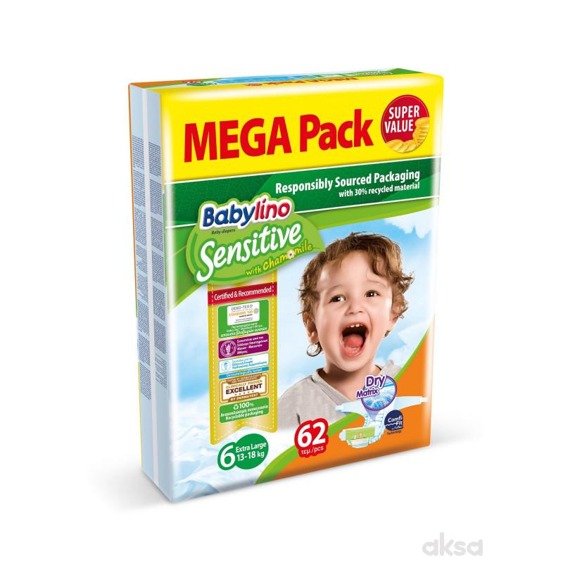 Babylino pelene sensitive MP 6 EL 15-30Kg 62 kom