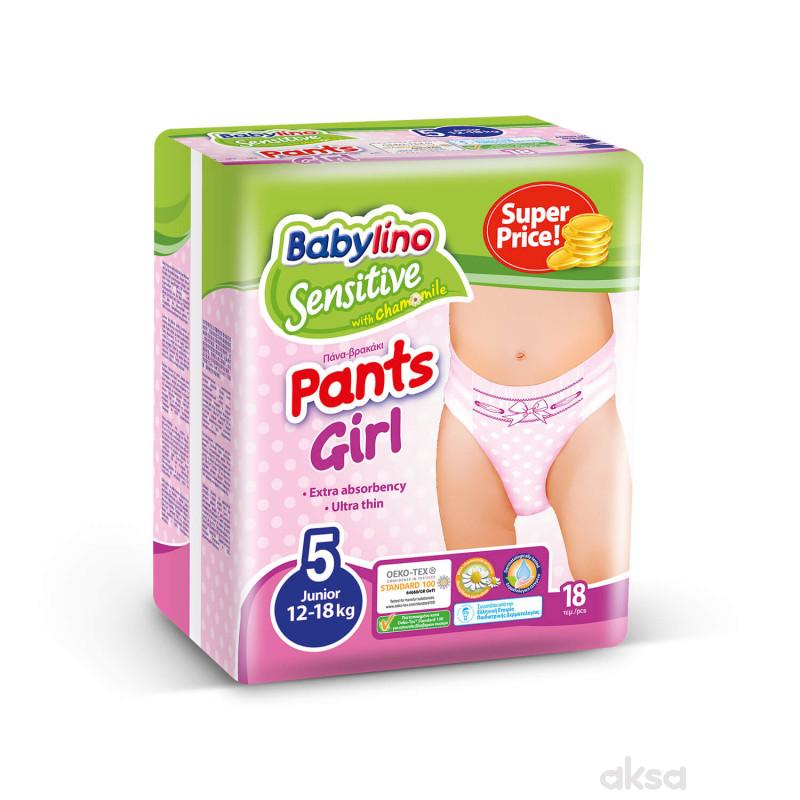 Babylino pants pel. junior 5 12-18kg 18 kom,devojč