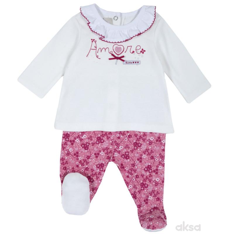 Chicco komplet(majica d.r.+donji deo)devojčice