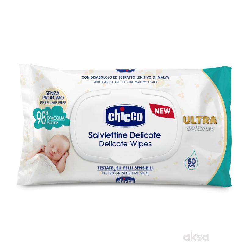 Chicco delicate vlažne maramice 60 kom