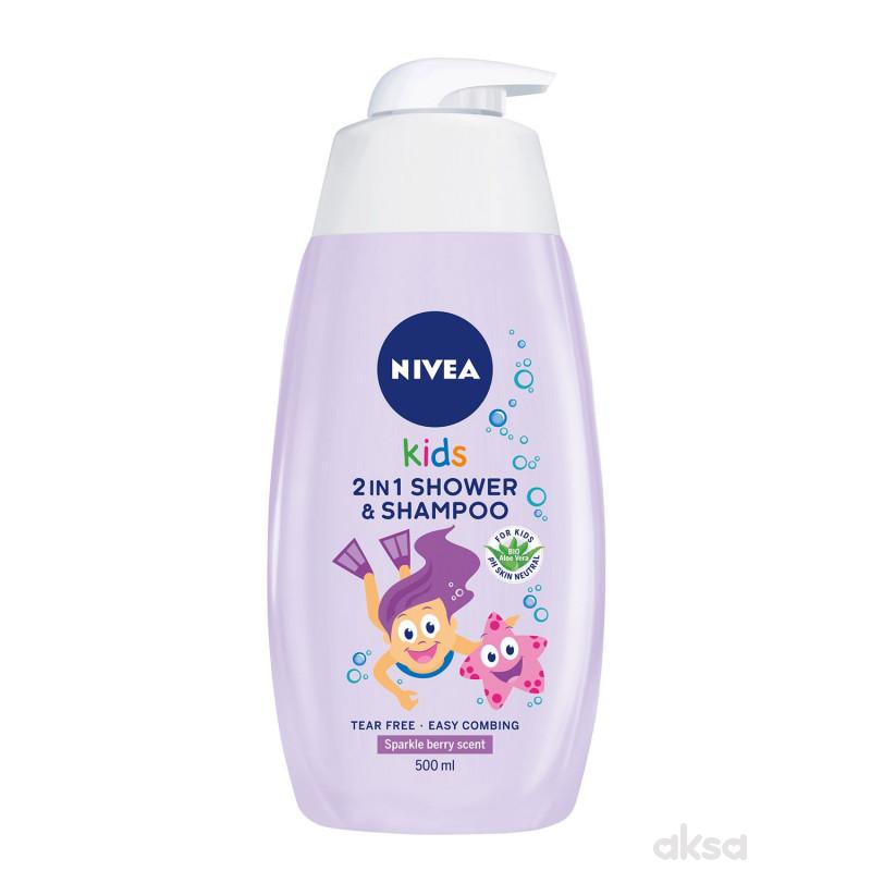 Nivea šampon i kupka za devojčic sa pumpicom 500ml