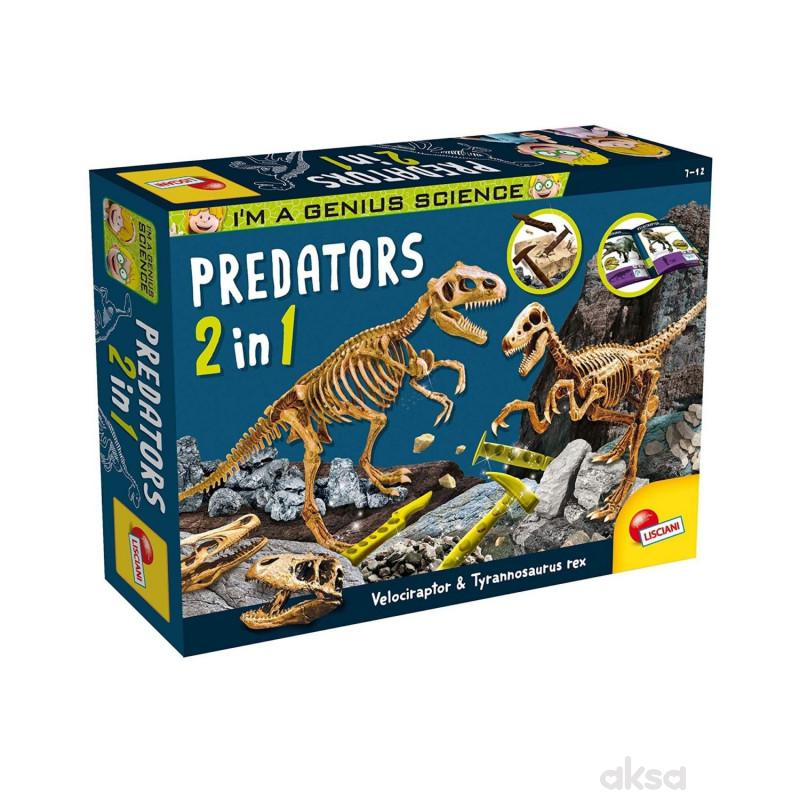 Lisciani Mali Genije Predatori Set 2 u 1