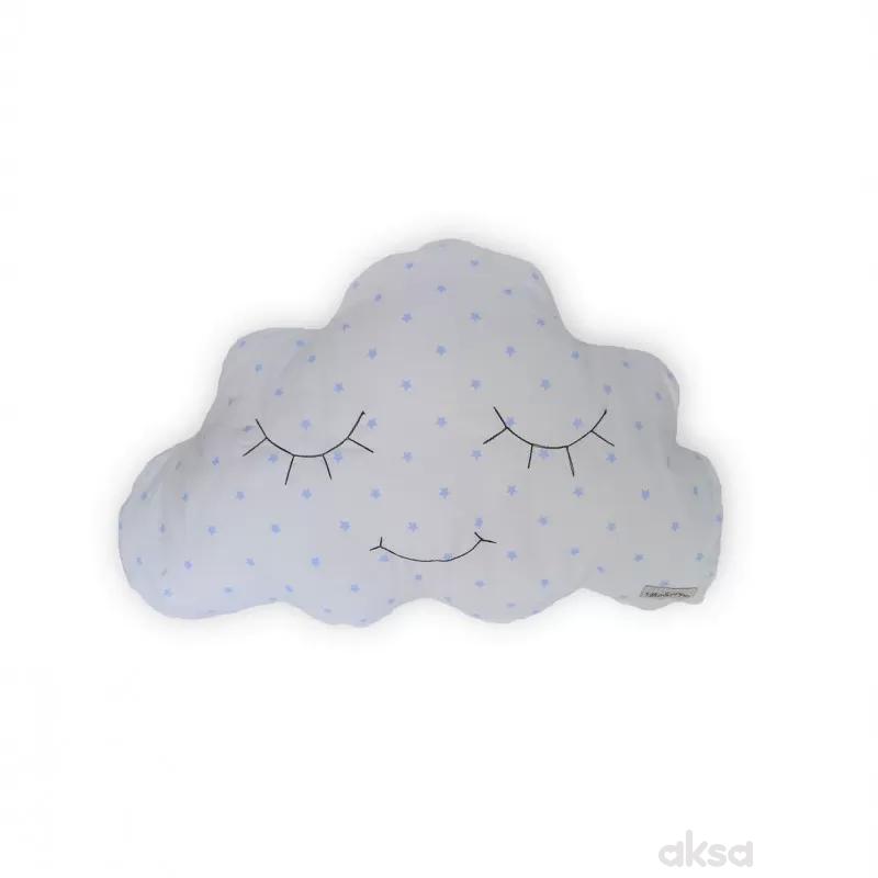 Lillo&Pippo ukrasni jastuk Oblak,plava 