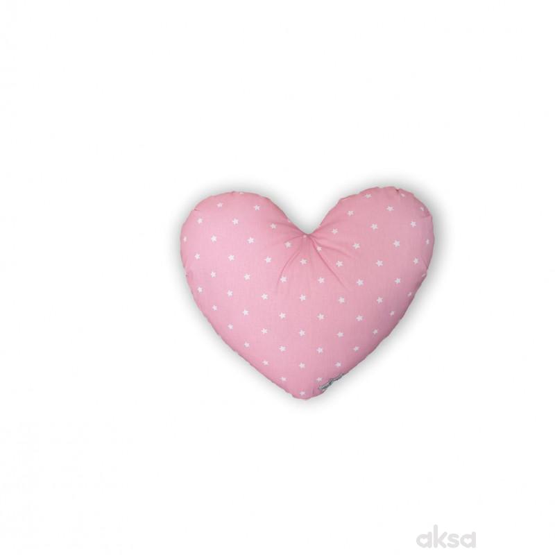 Lillo&Pippo ukrasni jastuk Srce,roze
