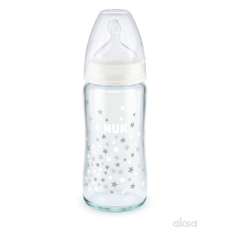 Nuk staklena flašica FC 240ml sil.s1