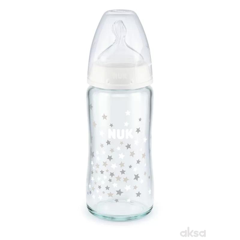 Nuk staklena flašica FC 240ml sil.s1