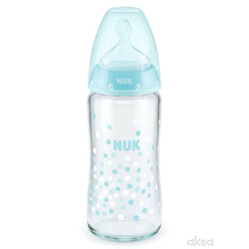 Nuk staklena flašica FC 240ml sil.s1