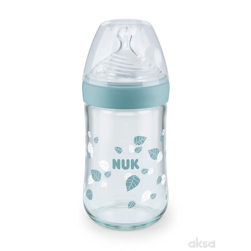 Nuk staklena flašica NS 240ml, sil 0-6m