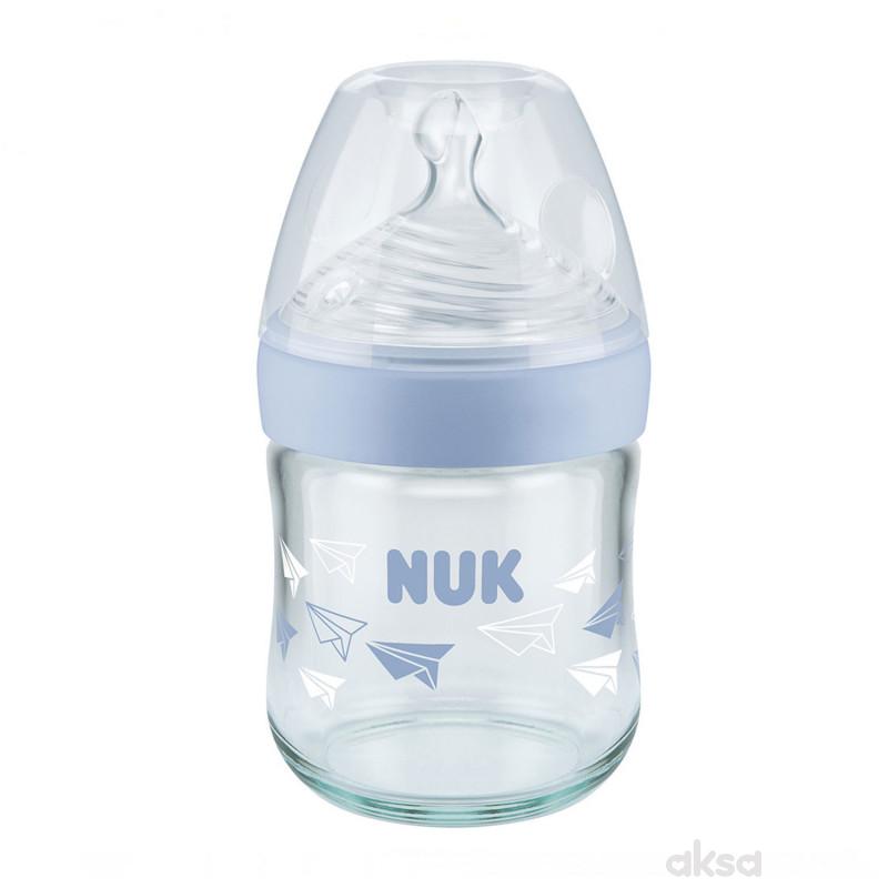 Nuk staklena flašica NS 120ml, sil 0-6s