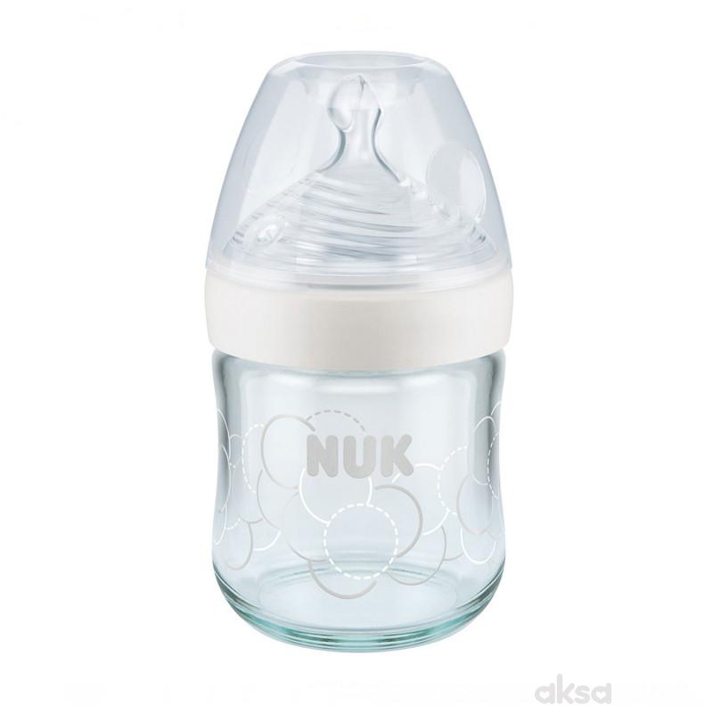 Nuk staklena flašica NS 120ml, sil 0-6s