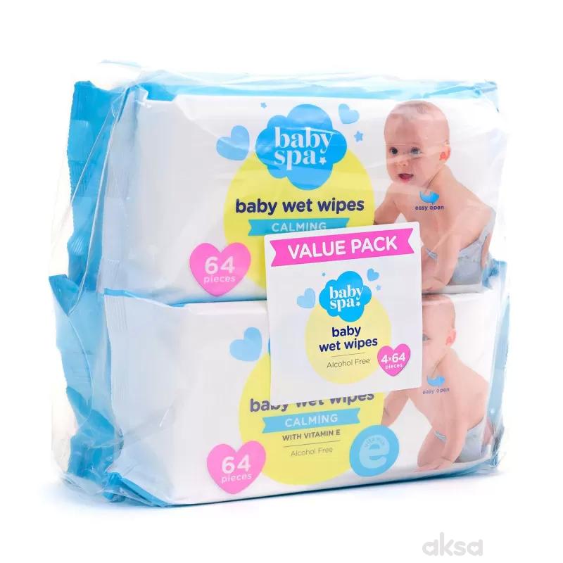 Baby spa vlažne maramice sa vitaminom E 4x64kom