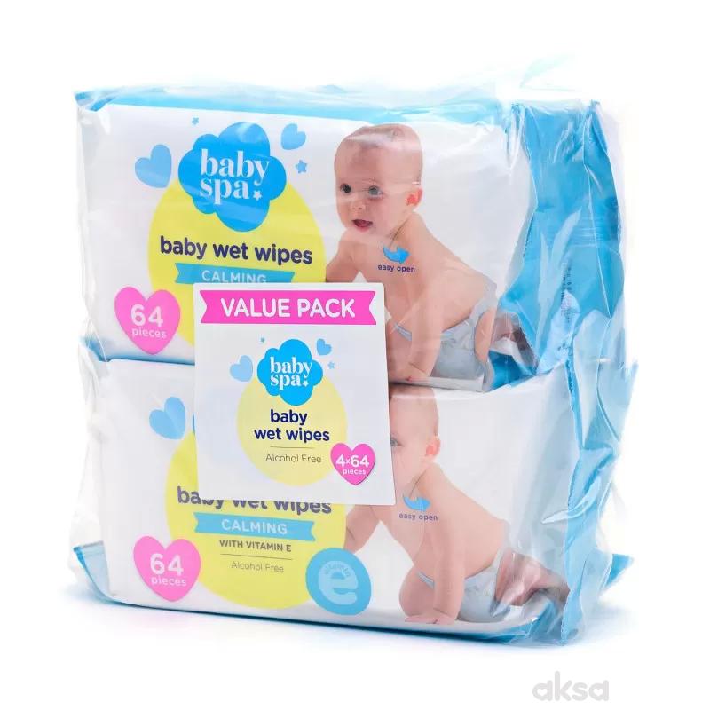Baby spa vlažne maramice sa vitaminom E 4x64kom