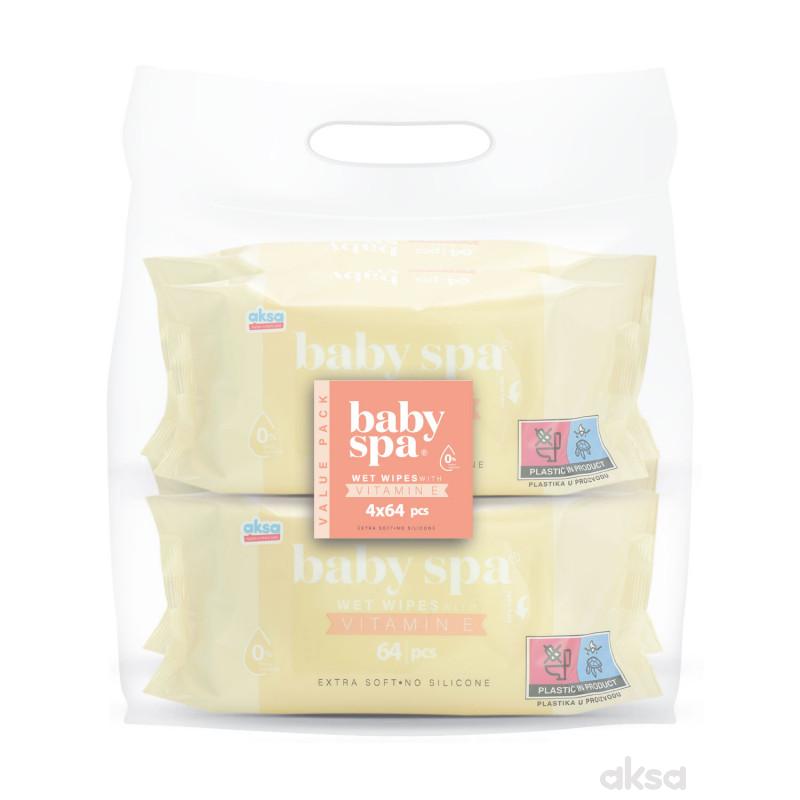 Baby spa vlažne maramice sa vitaminom E 4x64kom