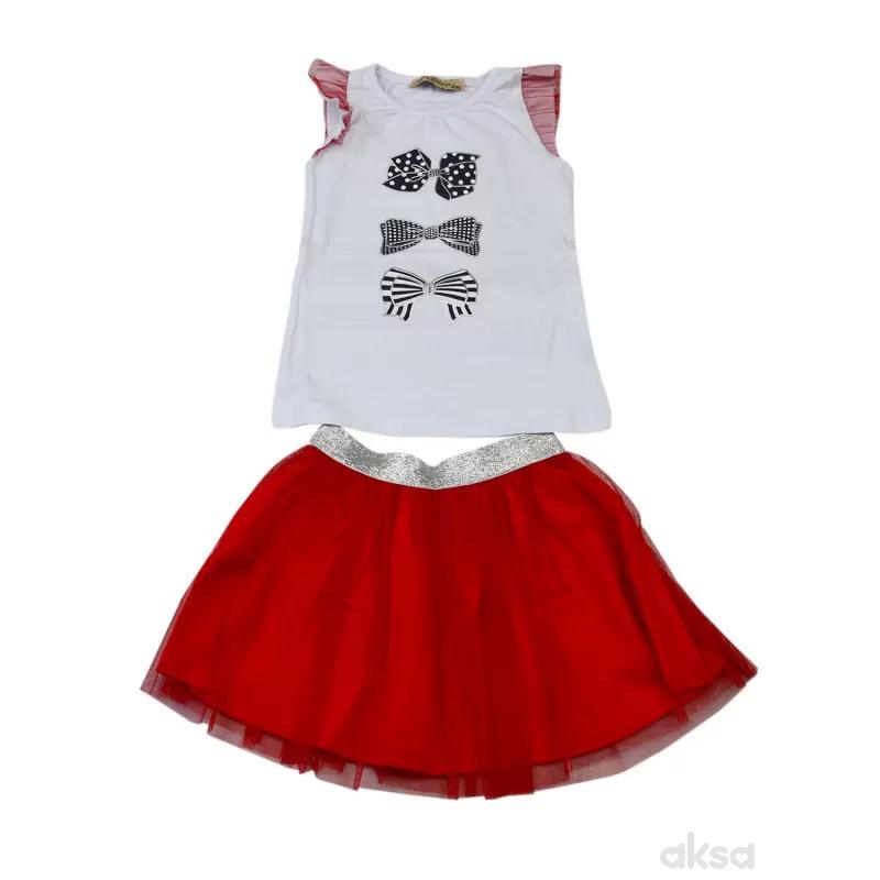Lillo&Pippo komplet(majica,suknja),devojčice 