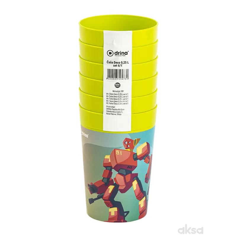 Drina čaša Deco 0,25L set 6/1