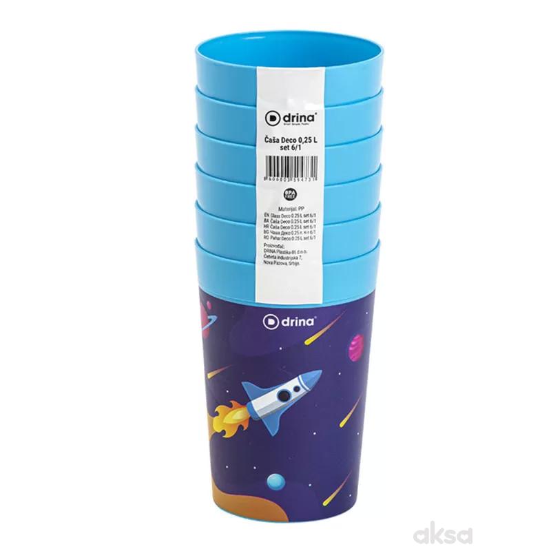 Drina čaša Deco 0,25L set 6/1