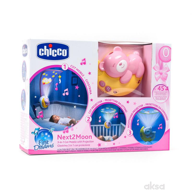 Chicco muzički projektor Next2Moon, roze