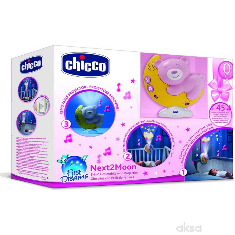 Chicco muzički projektor Next2Moon, roze 