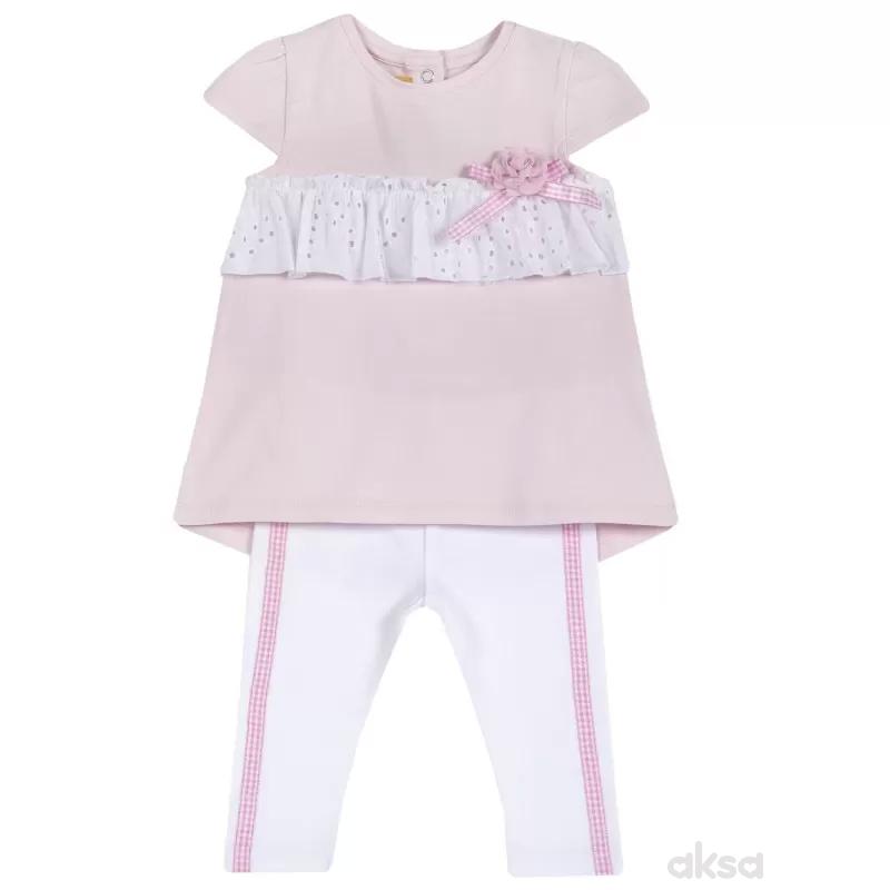Chicco komplet 2/1 (majica,kr, pant),devojčice