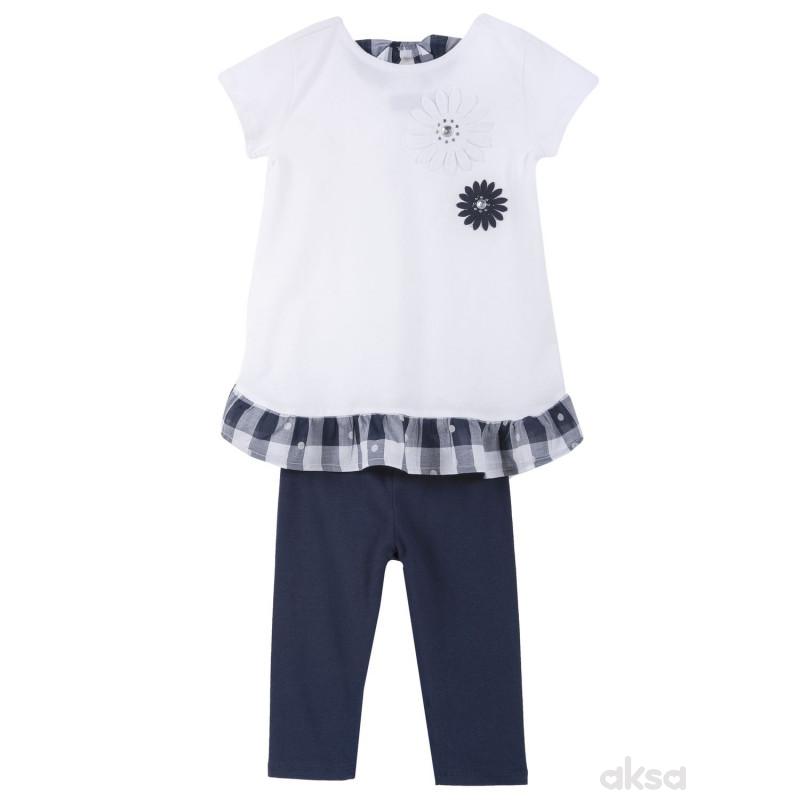 Chicco komplet 2/1 (majica kr, helanke),devojčice