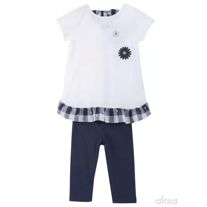 Chicco komplet 2/1 (majica kr, helanke),devojčice