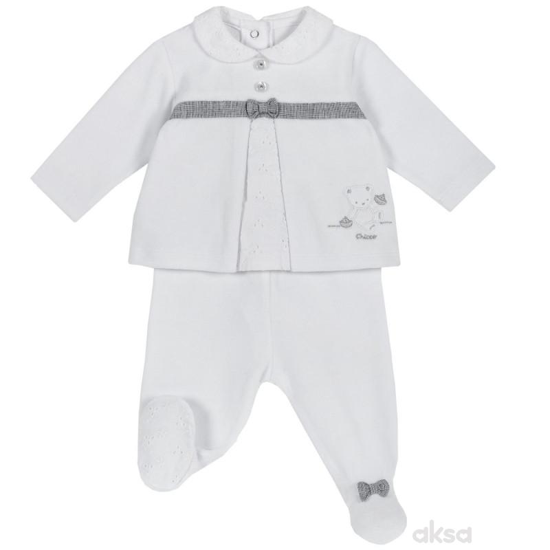 Chicco komplet 2/1 (majica dr,pantalone),devojčice