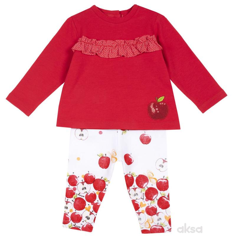 Chicco komplet 2/1 (majica dr,pantalone),devojčice