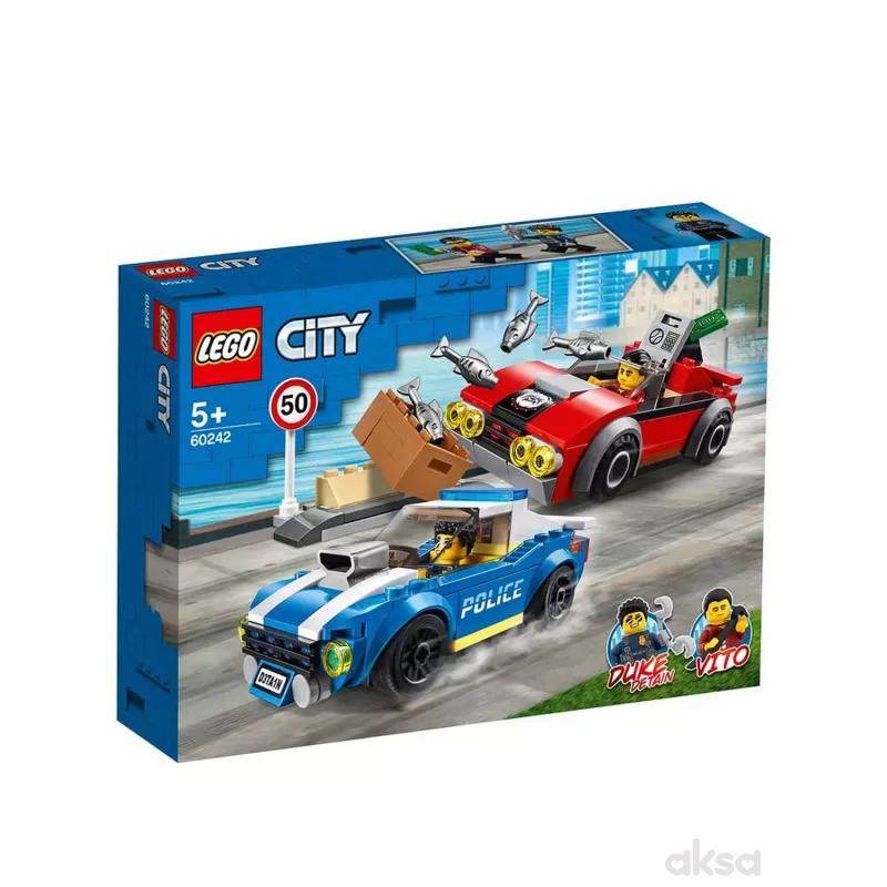 Lego City police highway arrest