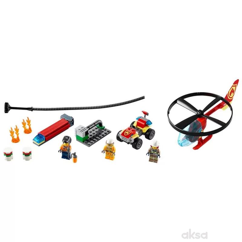 Lego City fire helicopter response 