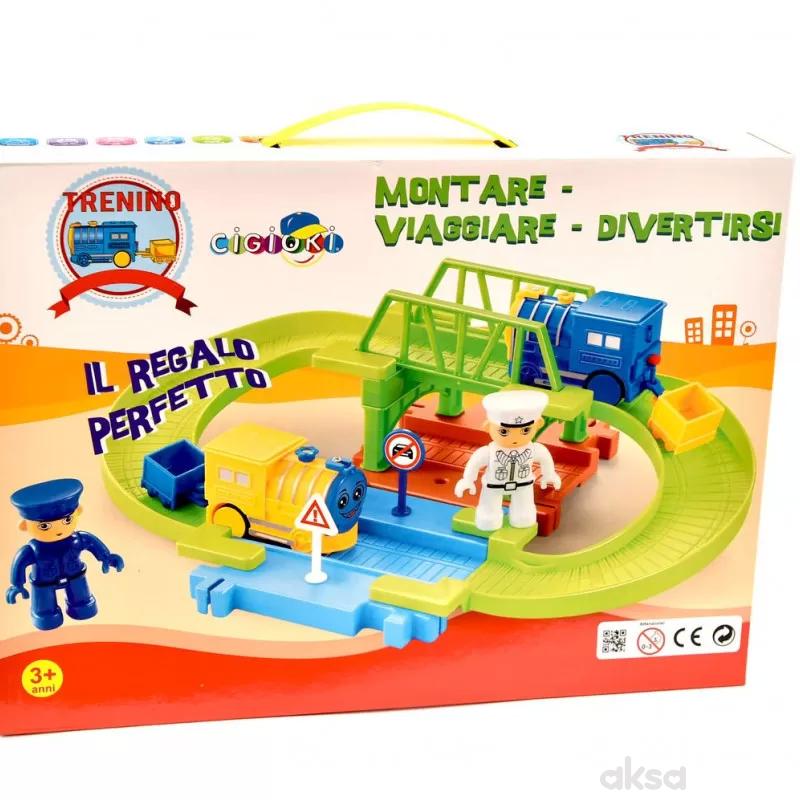 Cigioki set staza sa vozićem 36x25cm