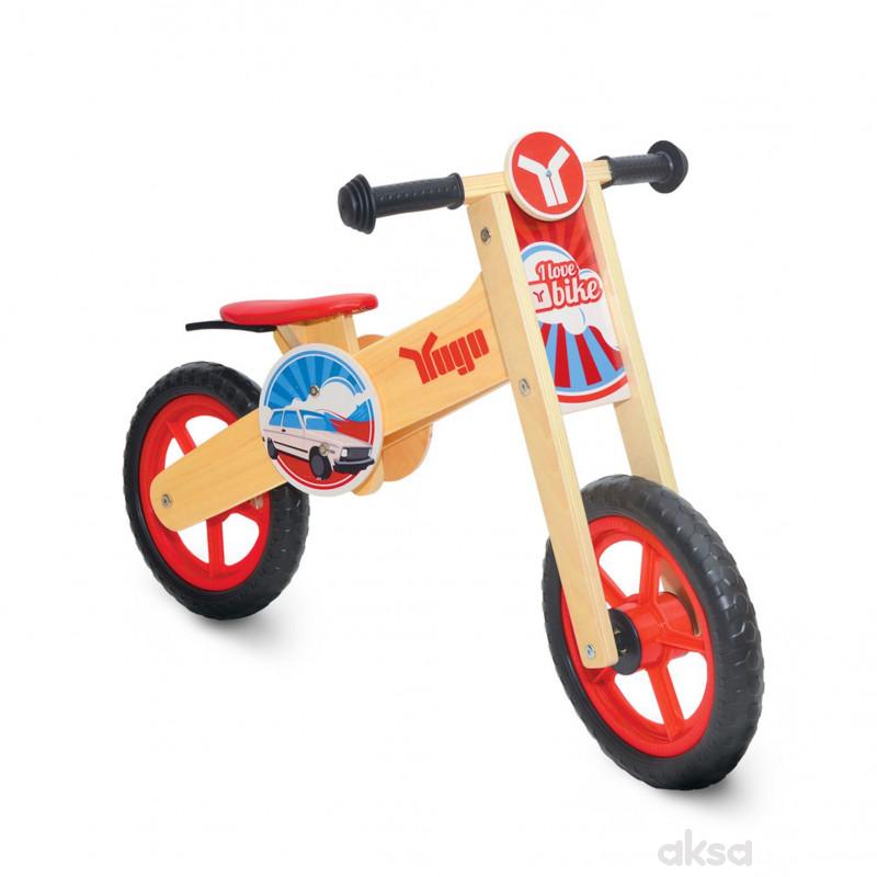 Yugo Wooden Balance Bike Red