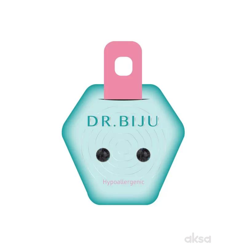 Dr.Biju minđuše 5.3mm crne krug DXI53C253
