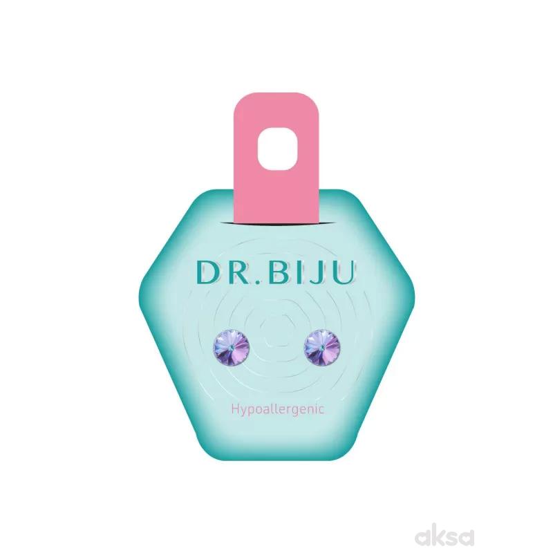 Dr.Biju minđuše 6.2mm lila krug DRI62C003