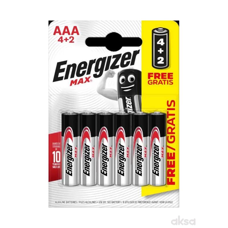 Energizer baterije max AAA 6 kom AL 