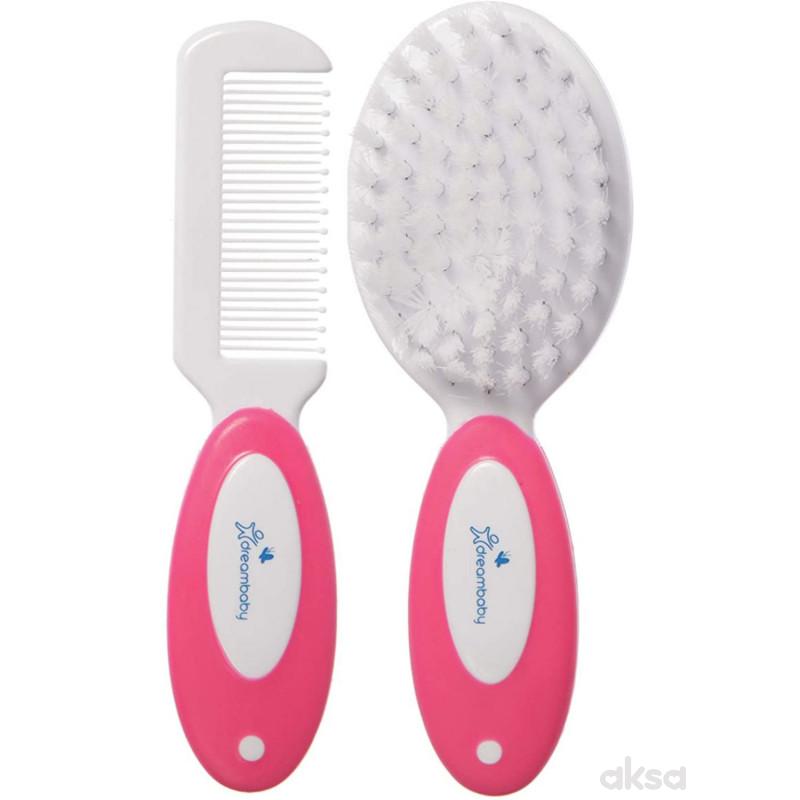 Dream baby set češalj i četka roze