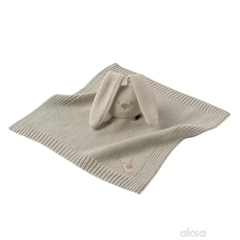 Nattou igračka pleteno ćebe sa likom zeke, bež