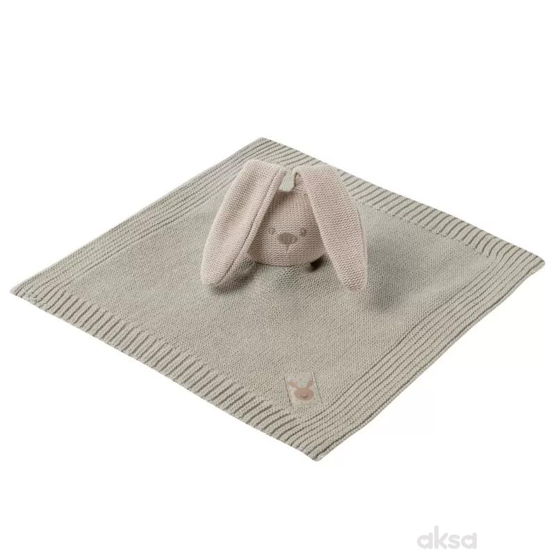 Nattou igračka pleteno ćebe sa likom zeke, bež