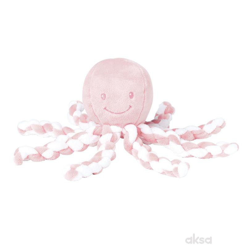 Nattou plišana igračka hobotnica, roze