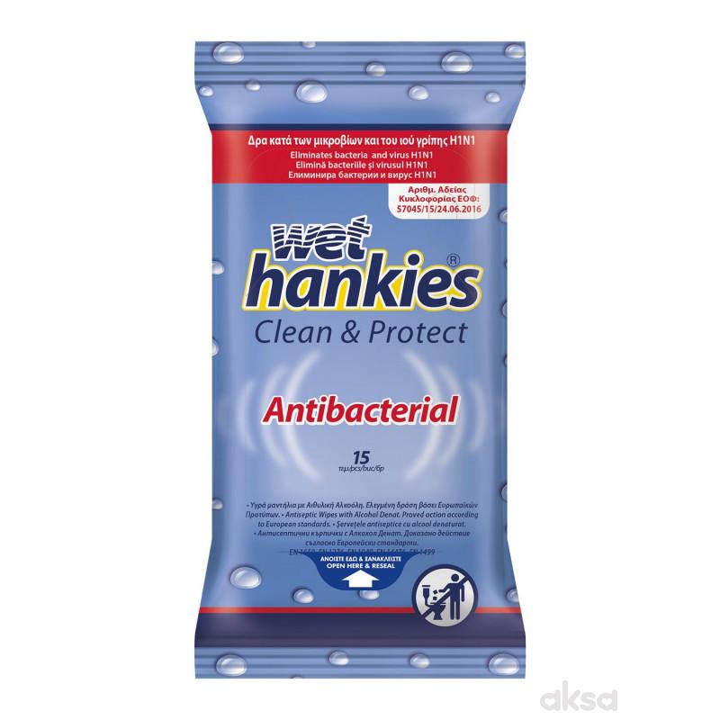 Wet hankies  antibakterijske vlažne maramice 15kom 