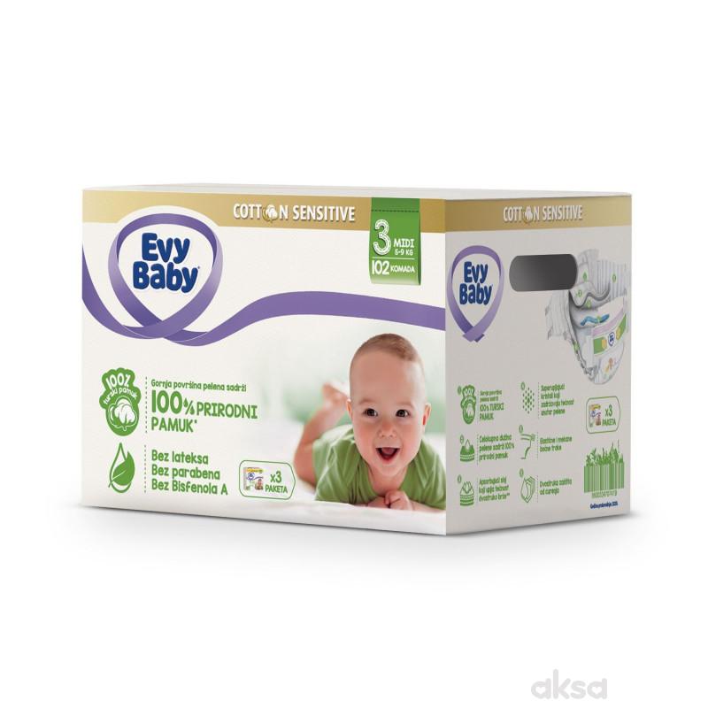 Evybaby Cotton box 3 midi 102 kom