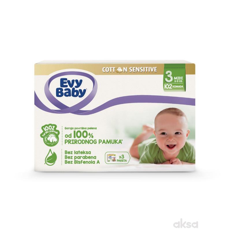 Evybaby Cotton box 3 midi 102 kom