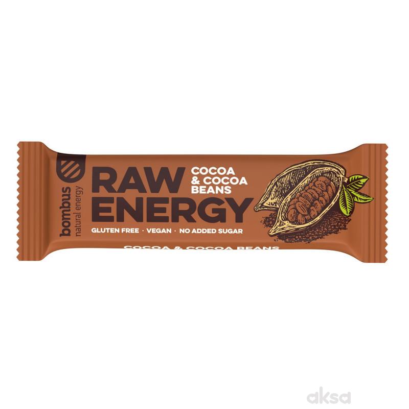 Bombus raw energy bar kakao&kakao zrno 50g