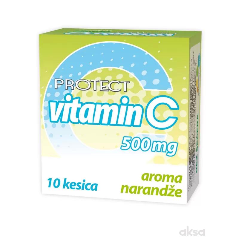 Protect, vitamic C 500 mg, prašak, 10/1
