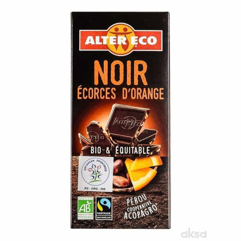 Alter Eco crna čokol.sa kom. kore pomorandže 100g