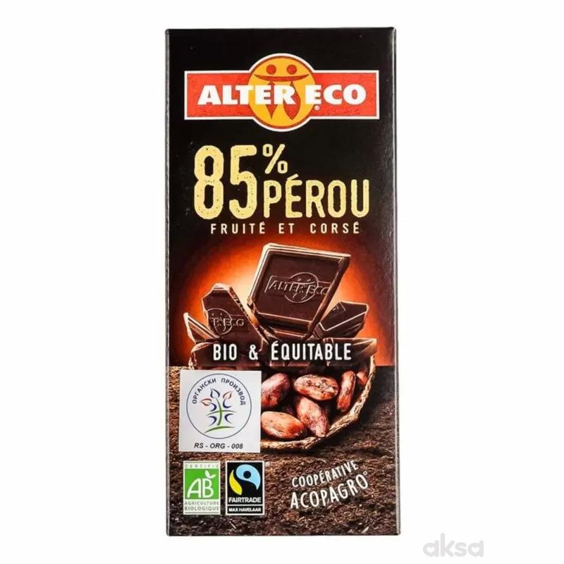 Alter Eco crna čokolada 85% peru 100g 