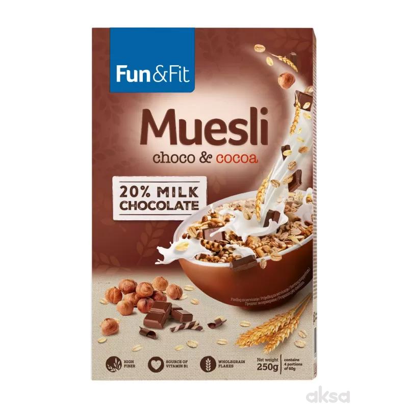 Fun&fit musli čoko+kakao 250g