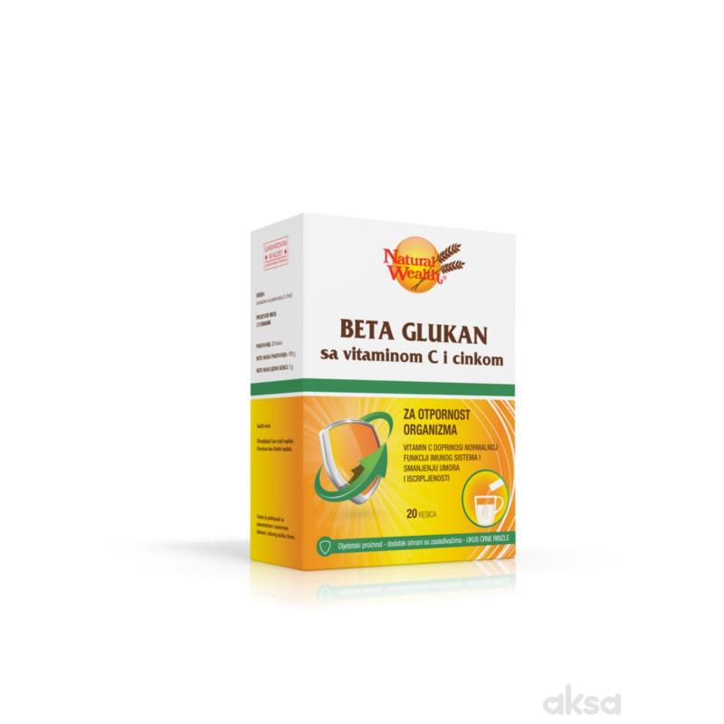 Natural Wealth Beta glukan+C+ZN kesica a20