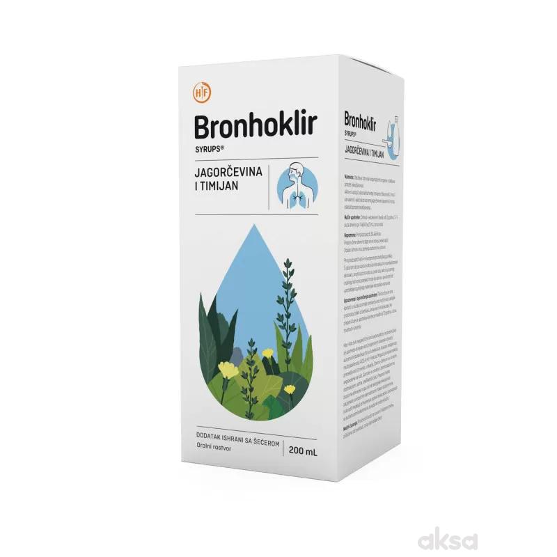 Bronhoklir jagorčevina + timijan sirup 200ml