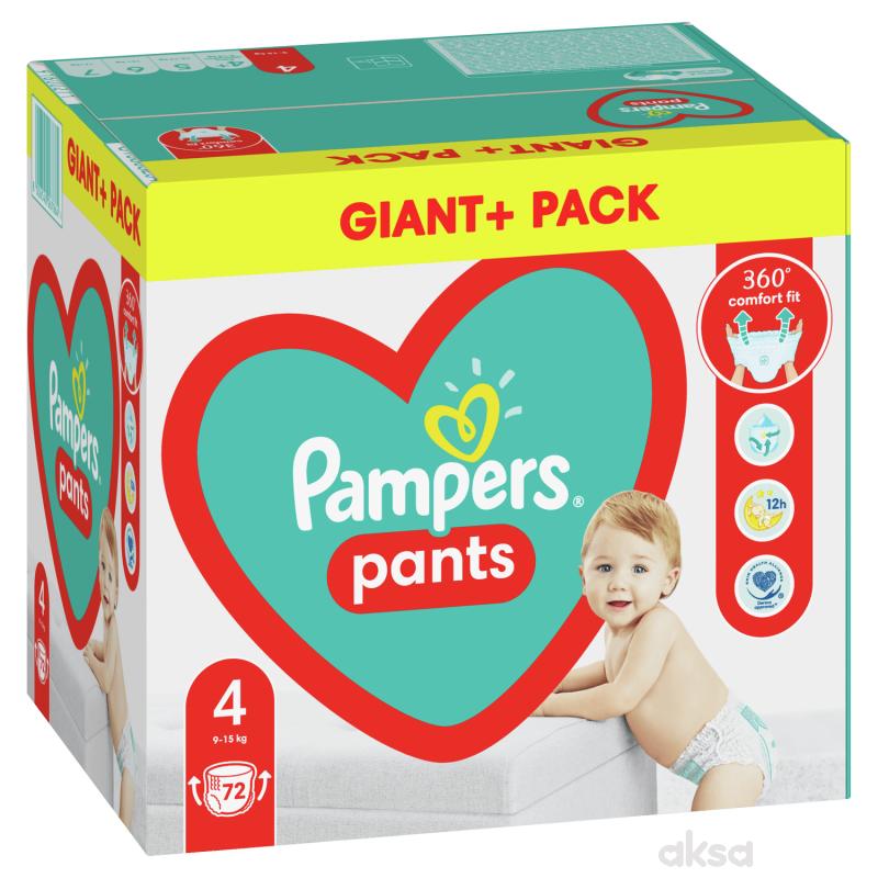 Pampers pants pelene GPP 4 maxi 9-15kg 72kom