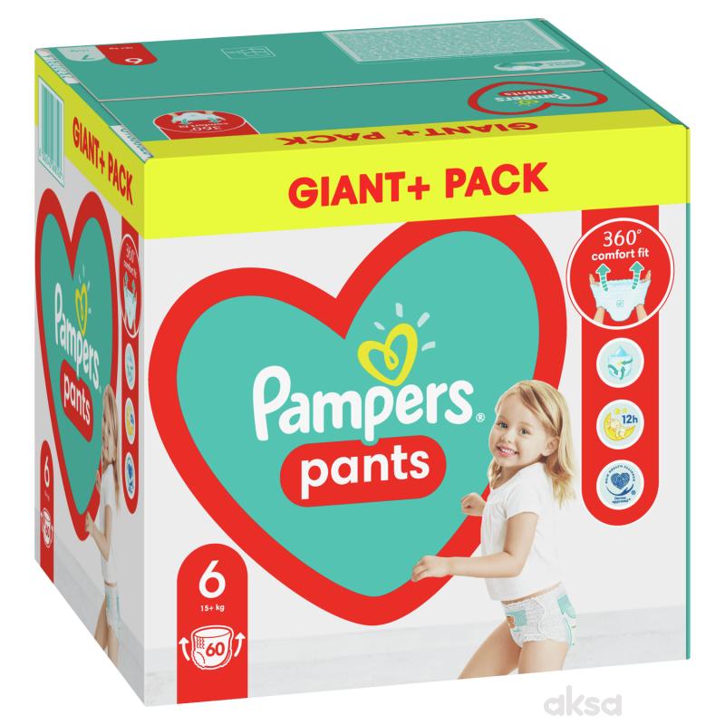 Pampers pants pelene GPP 6 large 15+kg 60kom
